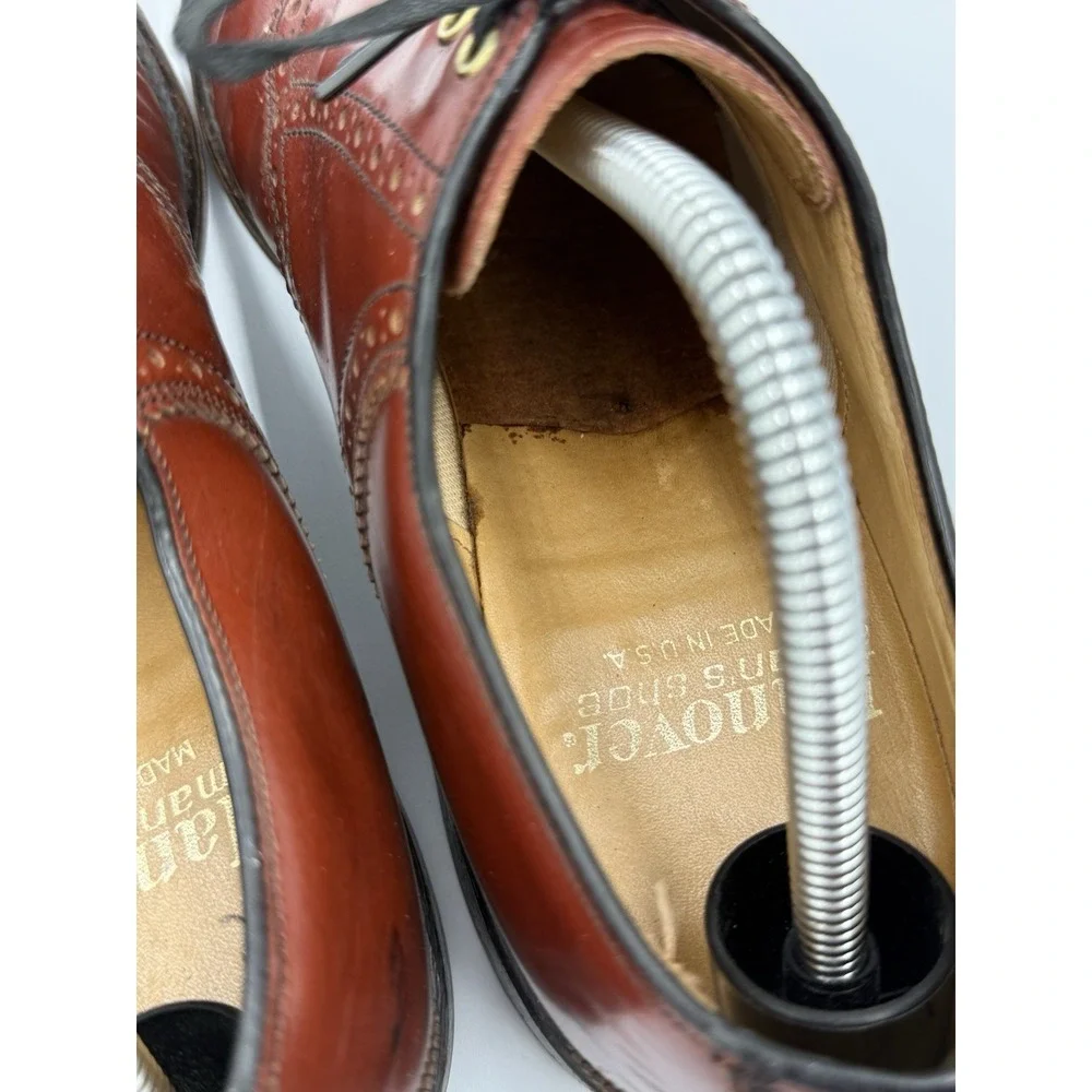 Vintage Hanover 2183 Shell Cordovan Saddle Oxford Shoes Men's 10 B/AA USA Made